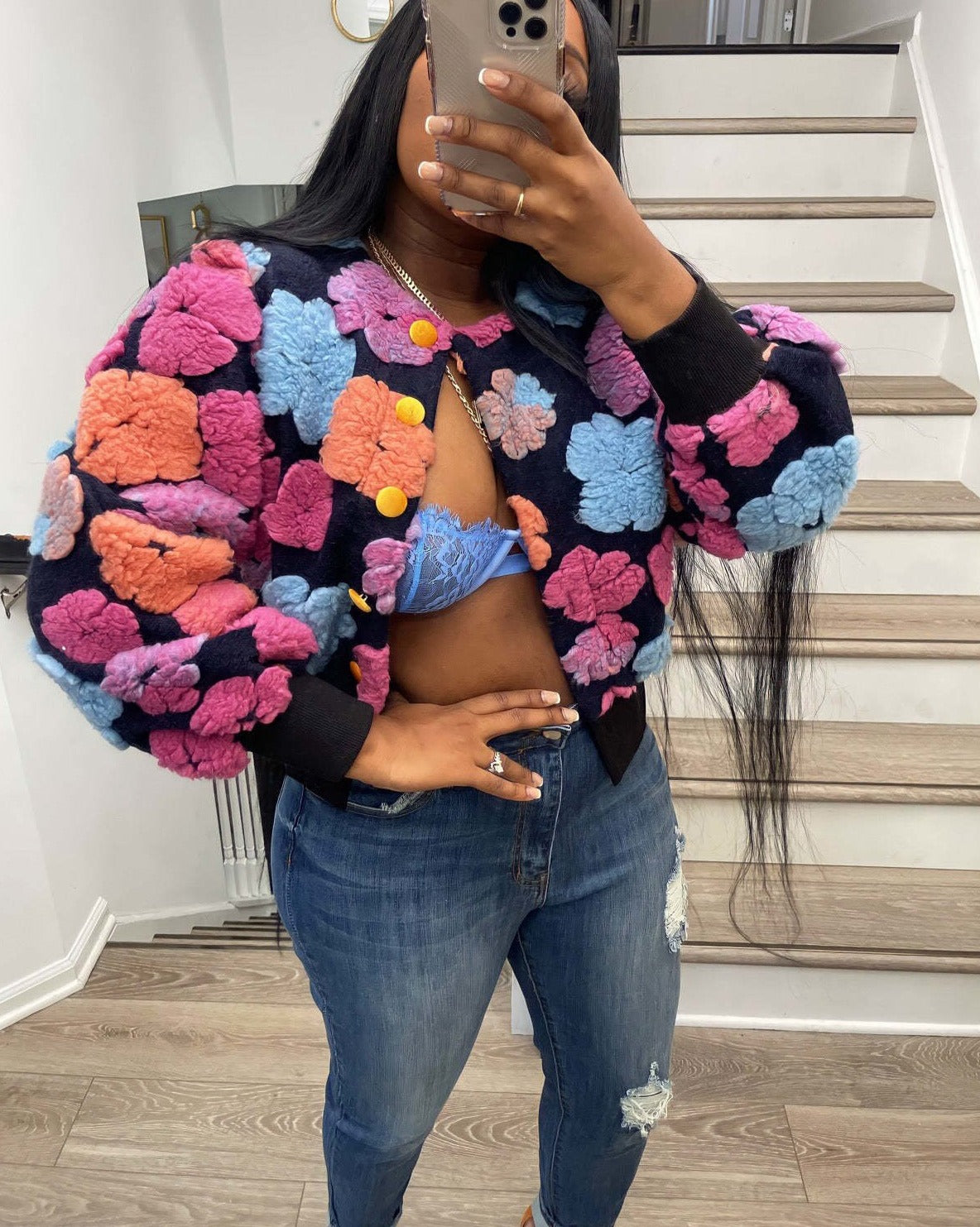 3D Flower Bomb Jacket