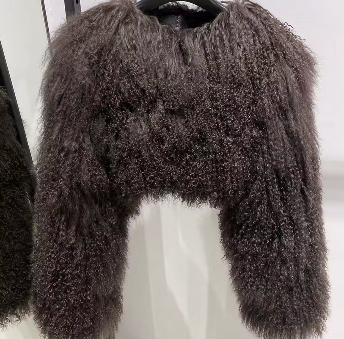 Sassy Chic Mongolian Fur Cropped Jacket