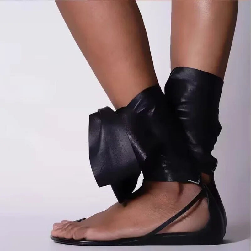 "Big Bow" Women's Flat Gladiator Ankle sandals
