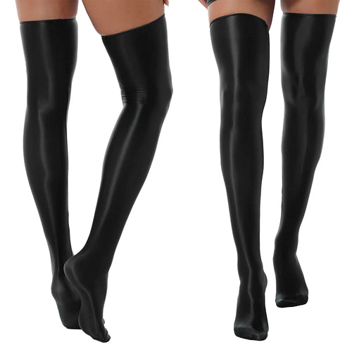 Liquid Satin Thigh high Socks