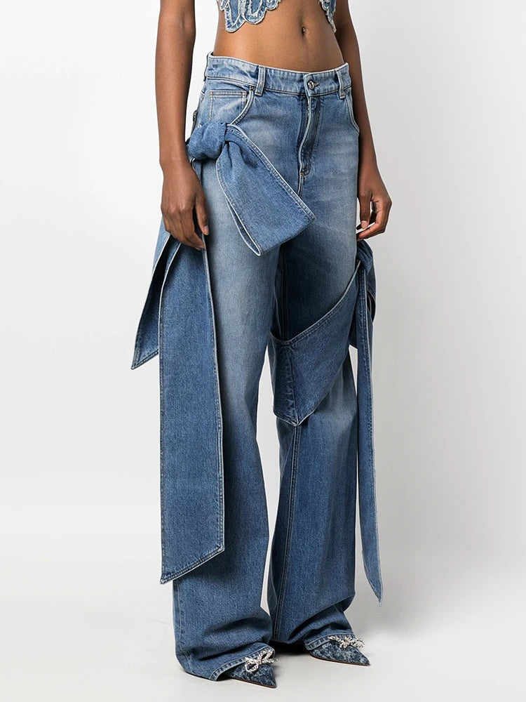 "Denim & Bows" Women's Party Fashion Jeans