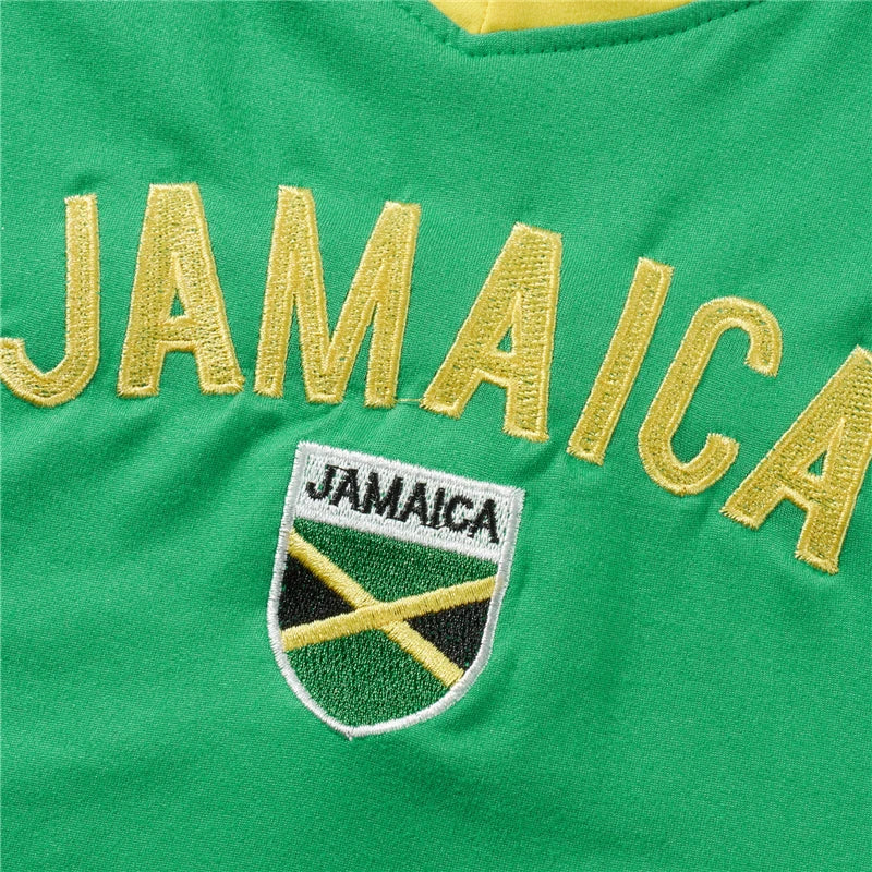 "Ya Man" Jamaican Novelty Crop Top Casual V Neck Letter Print