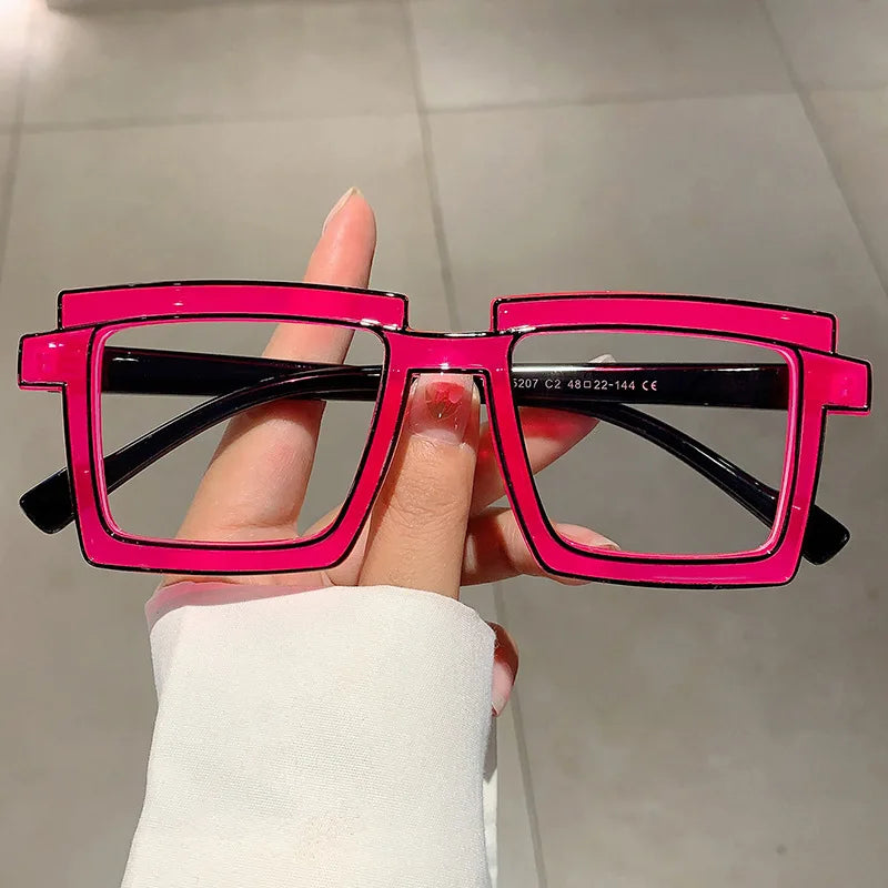 Animated Vintage Fashion Square Glasses