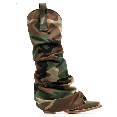 "H-Town" Women's Camouflage Denim Boot