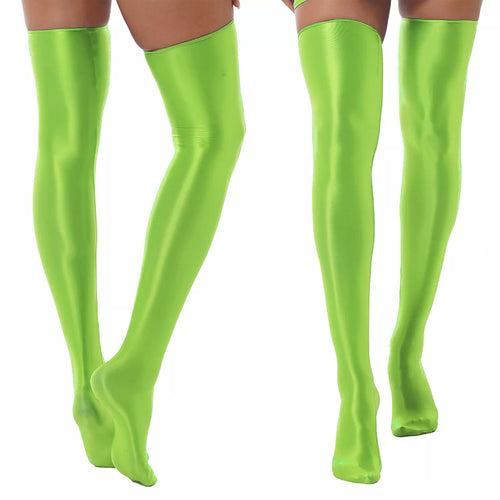 Liquid Satin Thigh high Socks