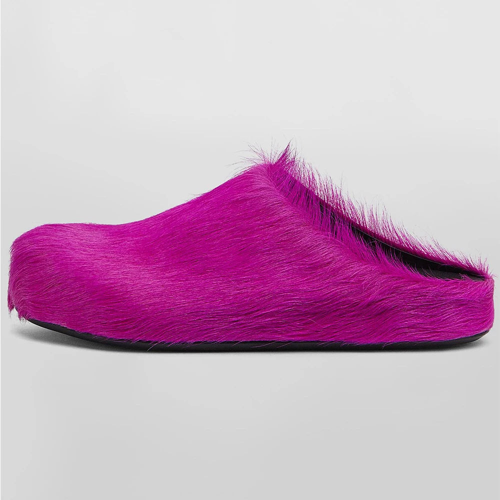 Marne Unisex Fur Horsehair Mules